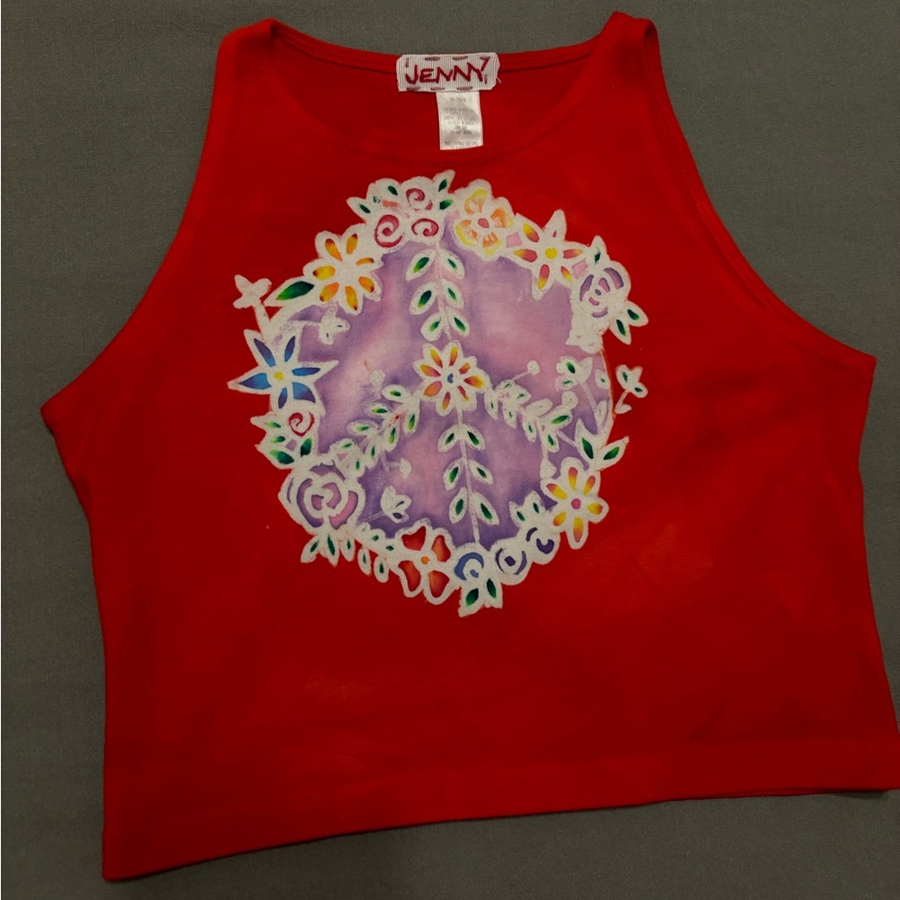 hand painted crop top